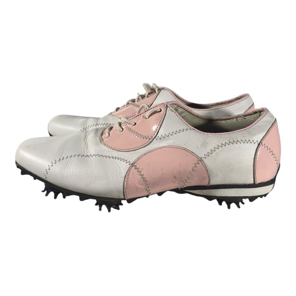 FootJoy LoPro Collection Women's Leather Golf Shoes White Pink Size 10M - Picture 5 of 9